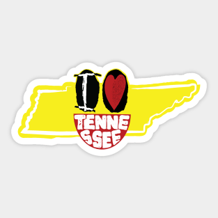 I Love Tennessee Smiling Happy Face Sticker